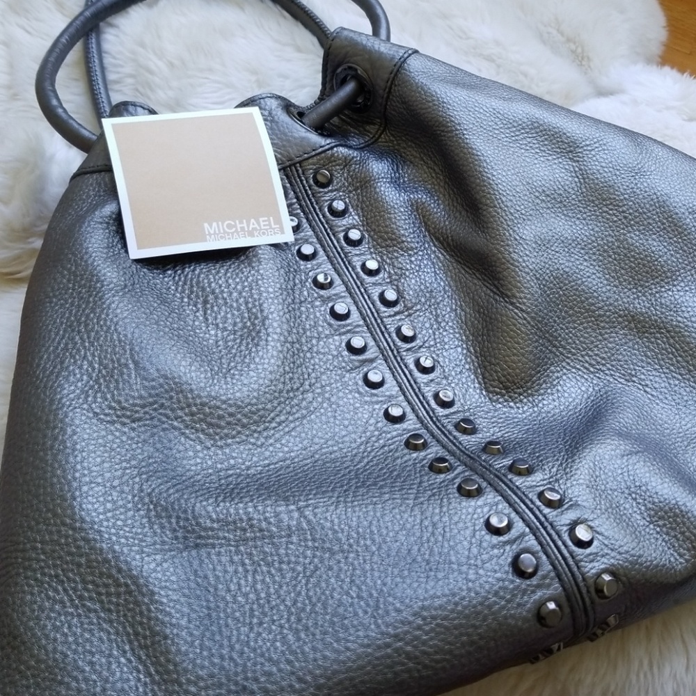 Michael Kors, Gunmetal, Satchel Bag